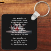 Christian Memorial Keepsake Bowling Bowler キーホルダー (裏面)