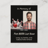 Christian Memorial Keepsake Bowling Bowler 名刺 (正面)