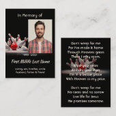 Christian Memorial Keepsake Bowling Bowler 名刺 (正面/裏面)