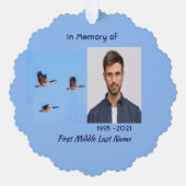 Christian Memorial Keepsake Canada Goose Outdoors オーナメントカード (正面)