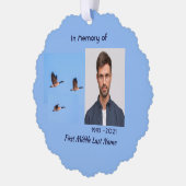 Christian Memorial Keepsake Canada Goose Outdoors オーナメントカード (左)