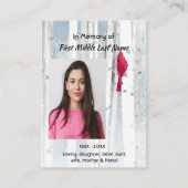 Christian Memorial Keepsake Cardinal Bird 名刺 (正面)