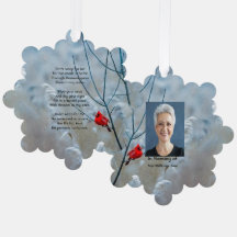 Christian Memorial  Keepsake Cardinal Red Bird 