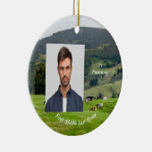 Christian Memorial Keepsake Cattle Farm Landscape  セラミックオーナメント (右)