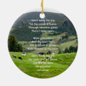 Christian Memorial Keepsake Cattle Farm Landscape  セラミックオーナメント (裏面)