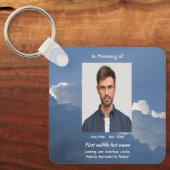 Christian Memorial Keepsake Clouds Sky Heavenly キーホルダー (正面)