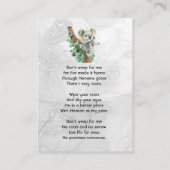 Christian Memorial Keepsake Cute Koala Children 名刺 (裏面)