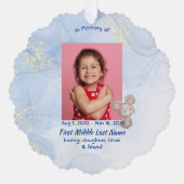 Christian Memorial Keepsake Cute Little Mouse  オーナメントカード (正面)