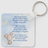 Christian Memorial Keepsake Cute Little Mouse キーホルダー (裏面)