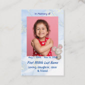 Christian Memorial Keepsake Cute Little Mouse 名刺 (正面)