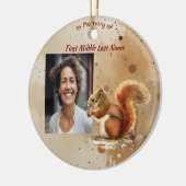 Christian Memorial Keepsake Cute Red Squirrel セラミックオーナメント (左)