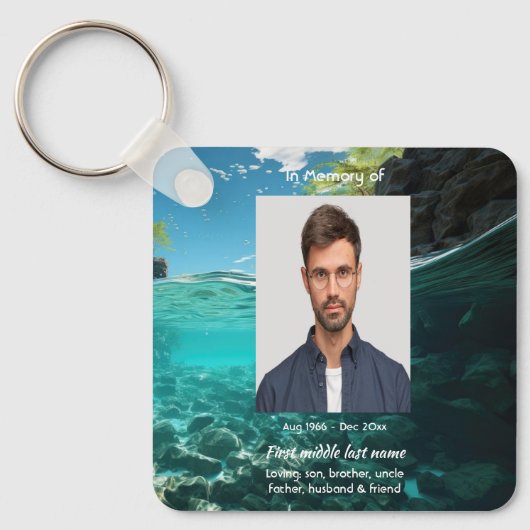 Christian Memorial Keepsake  Deep Sea Diving Diver キーホルダー (正面)