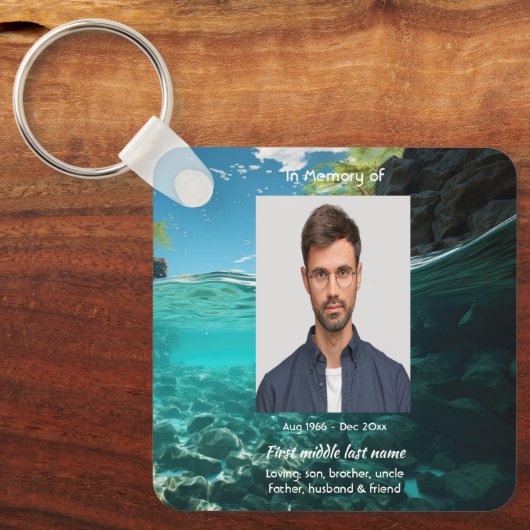 Christian Memorial Keepsake  Deep Sea Diving Diver キーホルダー (正面)