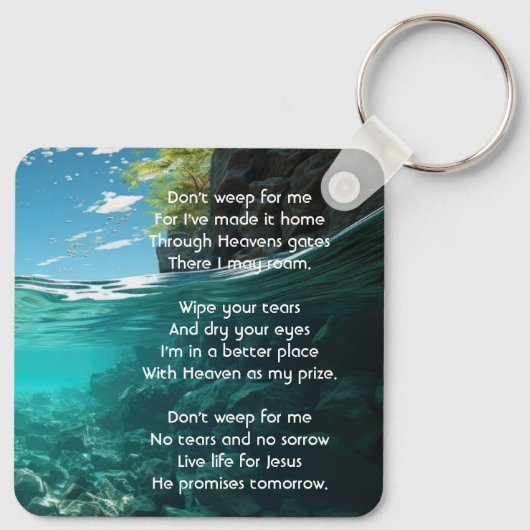 Christian Memorial Keepsake  Deep Sea Diving Diver キーホルダー (裏面)