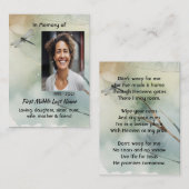 Christian Memorial Keepsake Dragonfly Business 名刺 (正面/裏面)