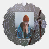 Christian Memorial Keepsake Dragonfly Dewdrops オーナメントカード (正面)