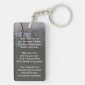 Christian Memorial Keepsake Dragonfly Dewdrops キーホルダー (裏面)