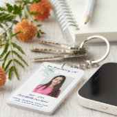 Christian Memorial Keepsake Dragonfly Watercolor  キーホルダー (正面右)