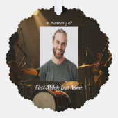 Christian Memorial Keepsake Drummer Drums Band  オーナメントカード (正面)