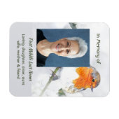Christian Memorial Keepsake English Robin Bird マグネット (横)