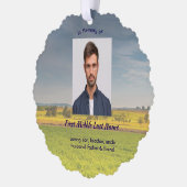 Christian Memorial Keepsake Farm Crop Prairie オーナメントカード (左)