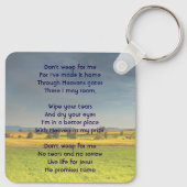 Christian Memorial Keepsake Farm Crop Prairie キーホルダー (裏面)