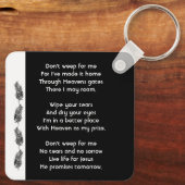 Christian Memorial Keepsake Feather Tribal Boho  キーホルダー (裏面)