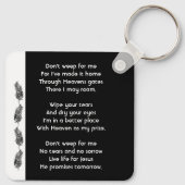 Christian Memorial Keepsake Feather Tribal Boho  キーホルダー (裏面)