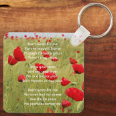 Christian Memorial Keepsake Field of Red Poppy キーホルダー (裏面)