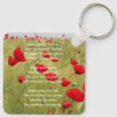 Christian Memorial Keepsake Field of Red Poppy キーホルダー (裏面)