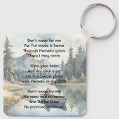 Christian Memorial Keepsake Fishing Lake in Boat キーホルダー (裏面)