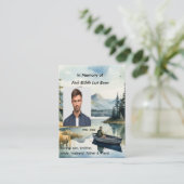 Christian Memorial Keepsake Fishing Lake in Boat コーリングカード (スタンド正面)