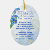 Christian Memorial Keepsake Forget me Not" Flowers セラミックオーナメント (裏面)