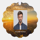 Christian Memorial Keepsake Golden Sunrise  オーナメントカード (正面)