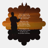 Christian Memorial Keepsake Golfer Golfing Golf オーナメントカード (裏面)