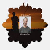 Christian Memorial Keepsake Golfer Golfing Golf オーナメントカード (正面)