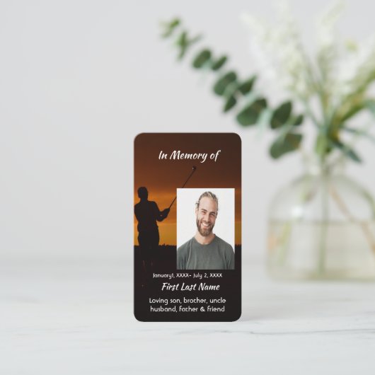 Christian Memorial Keepsake Golfer Golfing Golf 名刺 (スタンド正面)