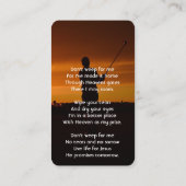 Christian Memorial Keepsake Golfer Golfing Golf 名刺 (裏面)