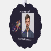 Christian Memorial Keepsake Hockey Player Sport オーナメントカード (左)