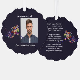 Christian Memorial Keepsake Hockey Player Sport オーナメントカード