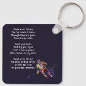 Christian Memorial Keepsake Hockey Player Sport キーホルダー (裏面)