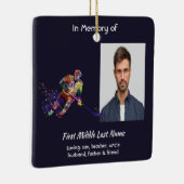 Christian Memorial Keepsake Hockey Player Sport セラミックオーナメント (右)