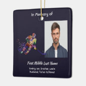 Christian Memorial Keepsake Hockey Player Sport セラミックオーナメント (左)