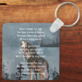 Christian Memorial Keepsake Howling Wolf Art キーホルダー (裏面)