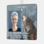 Christian Memorial Keepsake Howling Wolf Art セラミックオーナメント (左)