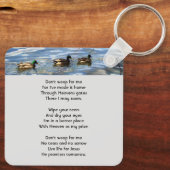 Christian Memorial Keepsake Lake Ducks Birds キーホルダー (裏面)
