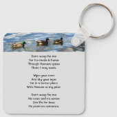 Christian Memorial Keepsake Lake Ducks Birds キーホルダー (裏面)