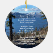 Christian Memorial Keepsake Lake  Forest Trees セラミックオーナメント (裏面)