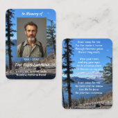 Christian Memorial Keepsake Lake Forest Trees 名刺 (正面/裏面)