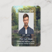 Christian Memorial Keepsake Lake Pond Park Ducks 名刺 (裏面)